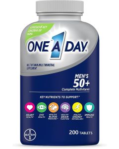 One A Day Men’s 50+ Healthy Advantage Multivitamin, Multivitamin for Men with Vitamins A, C, E, B6, B12, Calcium and Vitamin D, Tablet, 200 Count