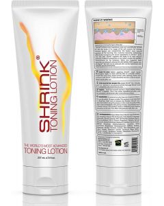 Shrink Toning Lotion – Heat Activated Skin Tightening Cream for Body - Reduces the Appearance of Cellulite and Stretch Marks with Caffeine, Vitamin E and CoQ10 (8 oz tube)