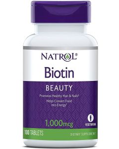 Natrol, Biotin, 1000 mcg, 100 Tablets
