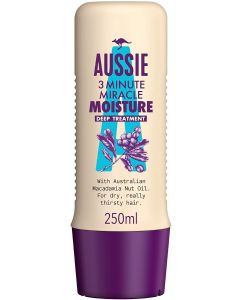 Aussie Deep Treatment 3 Minute Miracle Moist, For Dry, Really Thirsty Hair 250ML. Paraben & Colorants Free