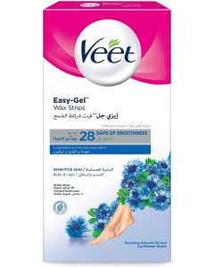 Veet Hair Removal Cold Wax Strips Sensitive Skin - Pack Of 20