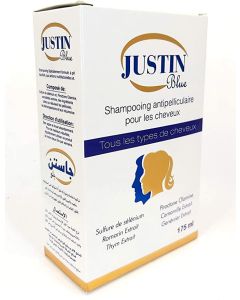 justin blue anti-dandruff hair shampoo - 175 ml
