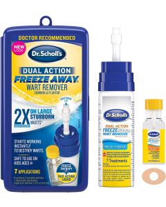 Dr. Scholl?s FreezeAway Wart Remover DUAL ACTION, 7 Applications // Freeze Therapy + Powerful Fast Acting Salicylic Liquid to Remove Common and Plantar Warts