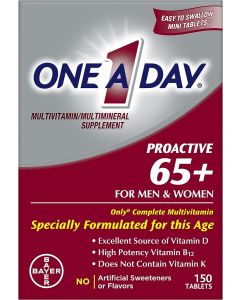 One A Day Men's & Women's Proactive 65+ Multivitamin Supplement (150 Count)