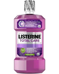 Listerine Total Care Anticavity Mouthwash, 6 Benefit Fluoride Mouthwash for Bad Breath and Enamel Strength, Fresh Mint Flavor, 250 mL
