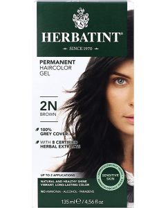 Herbatint Permanent Hair Color Gel 135 Ml, 2N Brown, 4.56 Fl Oz