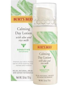 Burt's Bees Sensitive Solutions Calming Day Lotion with Aloe and Rice Milk, 98.8% Natural Origin, 1.8 Fluid Ounces