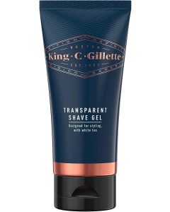 King C. Gillette Men’s Transparent Shave Gel with White Tea and Argan Oil, 150 ml