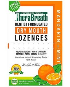 THERABREATH Dentist Formulated Dry Mouth Lozenges Mandarin + Mint Pack of 1
