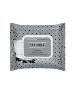 SEPHORA COLLECTION Charcoal Cleansing & Exfoliating Wipes, 25 Wipes