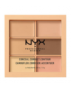 NYX Professional Makeup Conceal, Correct, Contour Palette- Light 3CP01