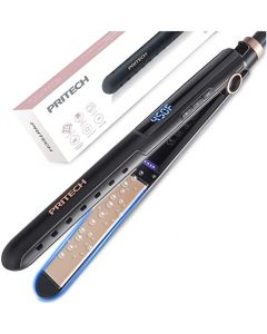 Hair Straightener and Straightcare with Negative Ions - Dual Voltage Flat Iron for Hair, 1-inch Straightening Iron, 2 in 1 Straightener and Stylecare Iron with 10 Heat Setting by PRITECH