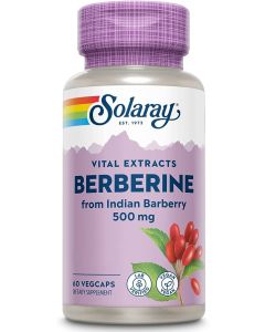 Solaray Berberine 500 mg from Indian Barberry Root, Healthy Glucose Metabolism, Digestion &amp; Immune Support (60 CT)