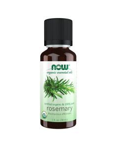 NOW Essential Oils, Organic Rosemary Oil, Purifying Aromatherapy Scent, Steam Distilled, 100% Pure, Vegan, Child Resistant Cap, 1-Ounce