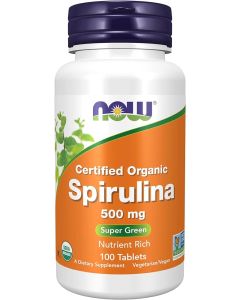 Now Foods Organic Spirulina 500mg 500 Tablets