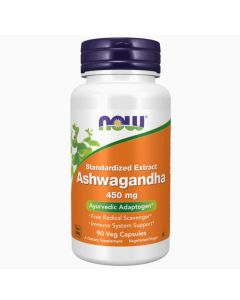 NOW Supplements, Ashwagandha (Withania somnifera) 450 mg (Standardized Extract) for Immune Support ,90 Veg Capsules