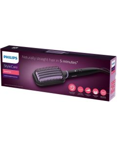Philips BHH880 Style Care Essential Heated Straightening Brush - Black and Purple
