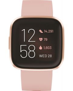 Pay online for contactless deliveries
Fitbit Versa 2 Health and Fitness Smartwatch - Petal/Copper Rose Aluminium