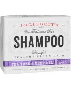 J.R. Liggetts Old Fashioned Bar Shampoo Tea Tree and Hemp Oil 3.5 oz (99 g)
