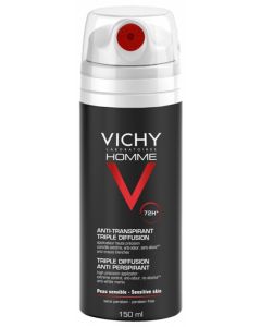Vichy Homme Triple Diffusion Anti-Perspirant Deodorant Spray 72 Hour, 150 ml
