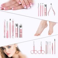 Anself Nail Clippers Set 18pcs Pedicure & Manicure Tool Kit with Acne Needle Nail File Trimmer Nose Hair Eyebrow Scissors Tool for Hand Foot & Face Care