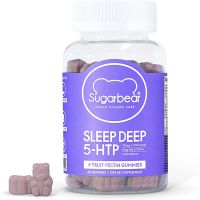 Sugarbear Deep Sleep Vitamins, Vegan Gummy Vitamins with Melatonin, 5-HTP, Magnesium, L-Theanine, Valerian Root, Lemon Balm (1 Month Supply)

