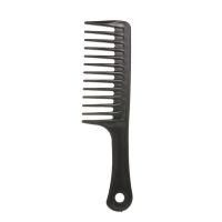 24.5cm Hair Brush Wide Tooth Comb Black ABS Plastic Heat-resistant Large Wide Tooth Comb For Hair Styling Tool