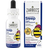 Zarbee's Naturals Children's Sleep Liquid with Melatonin Supplement, Natural Berry Flavor, 1 Fl Oz Bottle