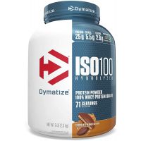 Dymatize ISO 100 Whey Protein Powder with 25g of Hydrolyzed 100% Whey Isolate, Gluten Free, Fast Digesting, Chocolate Peanut Butter, 5 Pound (13007)